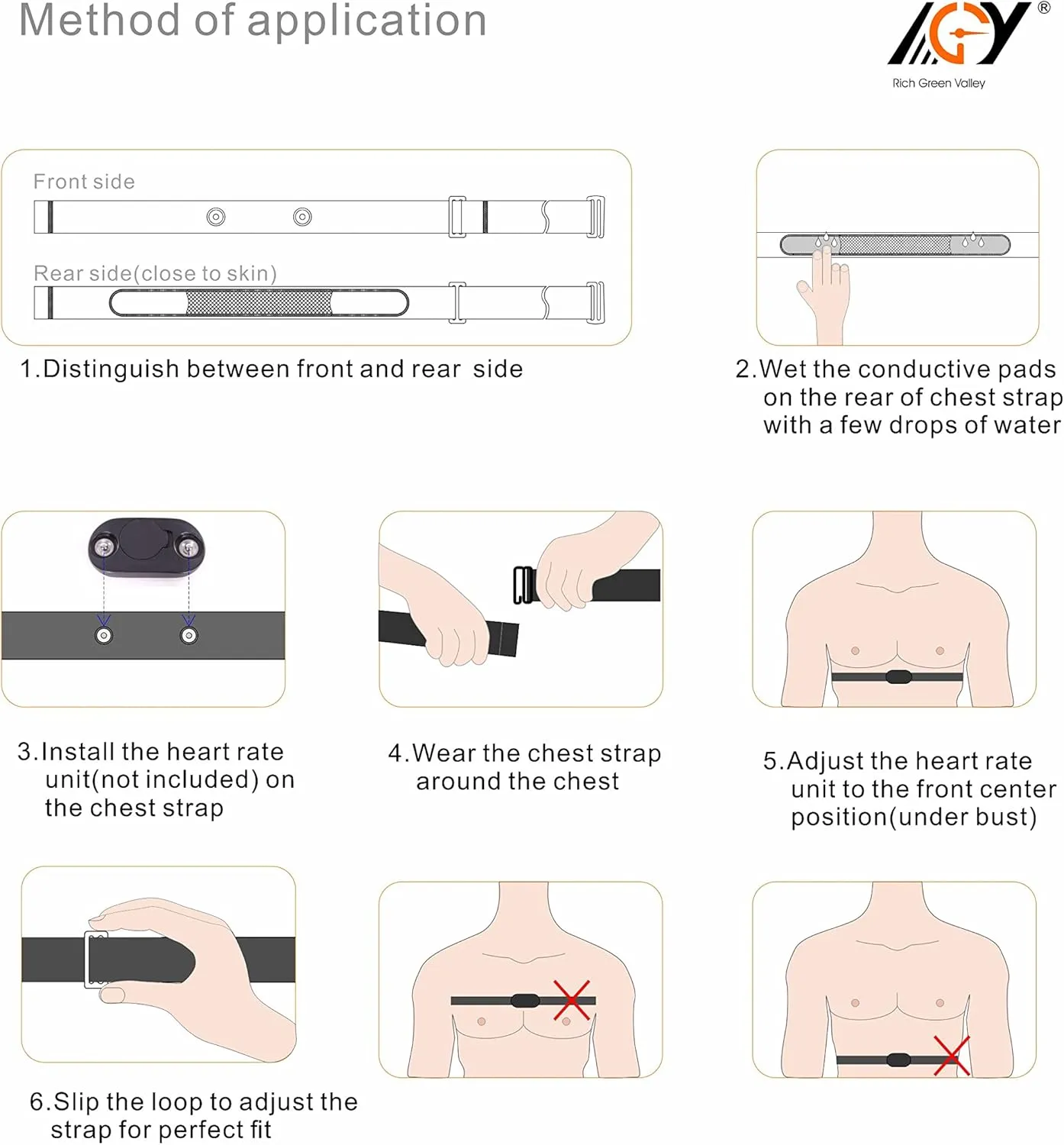 Heart Rate Monitor Pro Chest Strap Fits for Polar H10 H7 H1 Wahoo Tickr Garmin HRM Soft HR Sensor