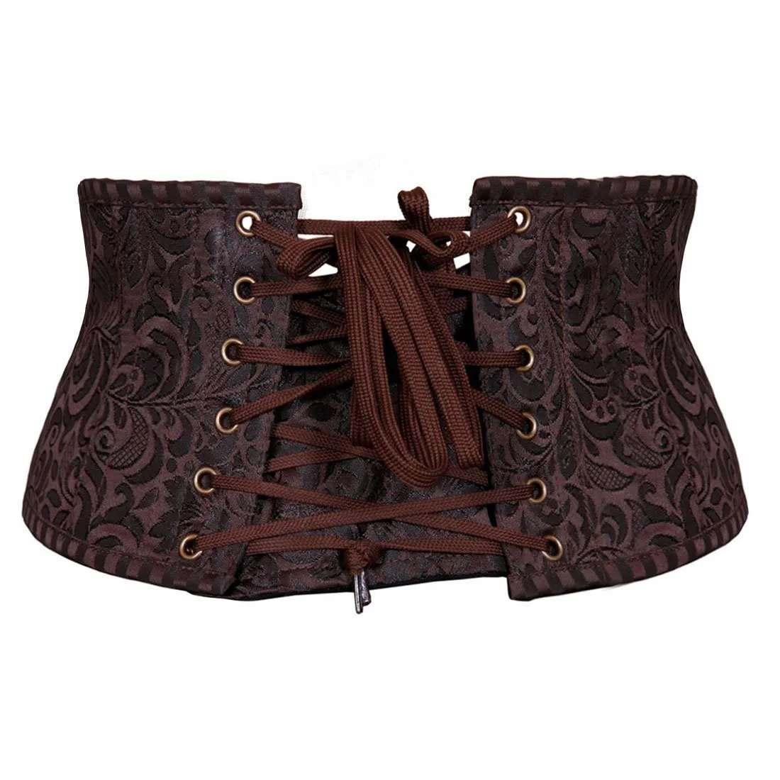 Ignacio Steampunk Corset Belt Coffee Black