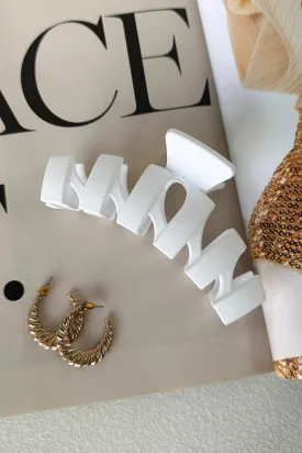 Issy Claw Clip - White