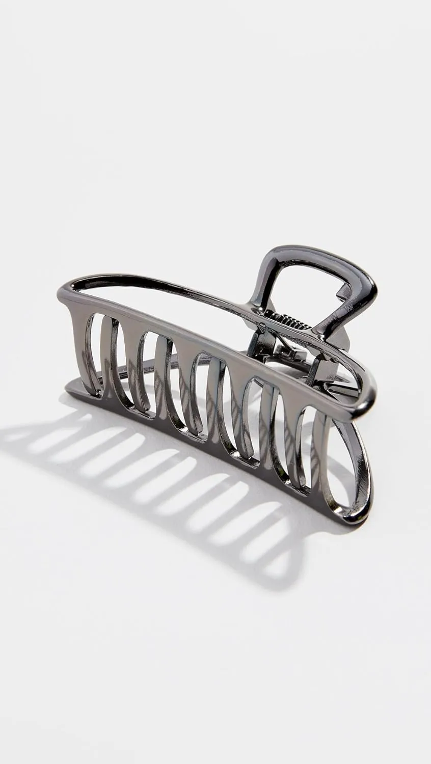 Kitsch Metal Hair Clips for Women - Durable & Elegant Metal Claw Clips, Perfect for Everyday Use & Special Occasions - Hematite, 1 Piece