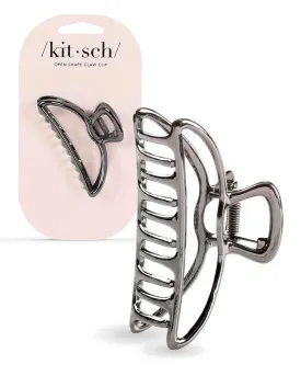Kitsch Metal Hair Clips for Women - Durable & Elegant Metal Claw Clips, Perfect for Everyday Use & Special Occasions - Hematite, 1 Piece