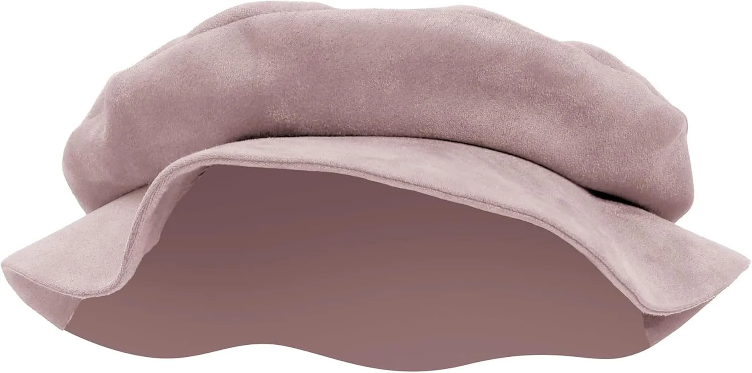 KUOIN Medieval Beret Tudor Flat Cap Faux Suede Bonnet Unisex Renaissance Hat Ren Faire Costume Accessories