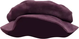 KUOIN Medieval Beret Tudor Flat Cap Faux Suede Bonnet Unisex Renaissance Hat Ren Faire Costume Accessories