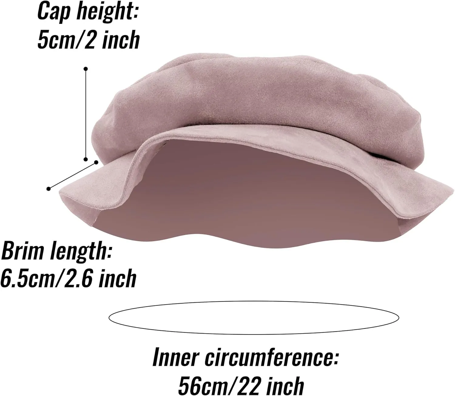 KUOIN Medieval Beret Tudor Flat Cap Faux Suede Bonnet Unisex Renaissance Hat Ren Faire Costume Accessories