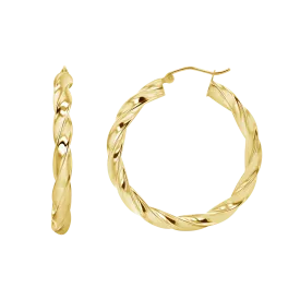 Large Twist Hoop Earrings