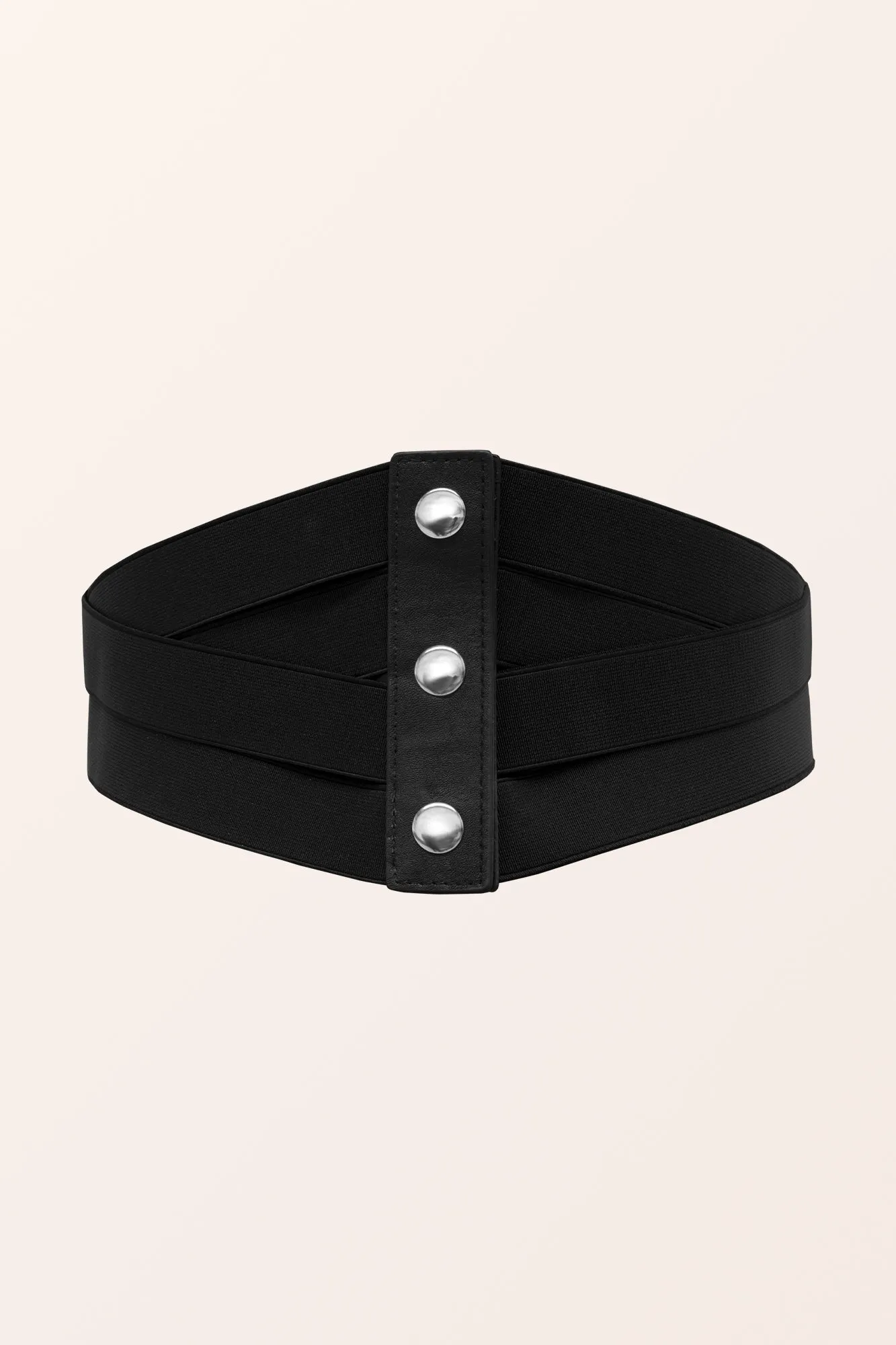 Lattice Corset Elastic Belt - Black