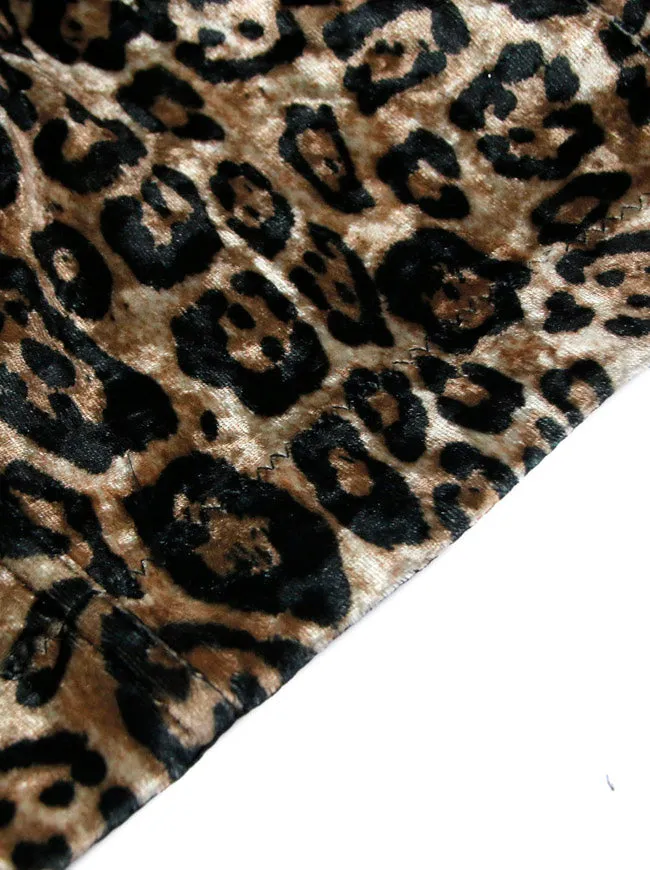 Leopard Pattern Push Up Bustier Crop Top Clubwear Spaghetti Straps Corset Bra Top