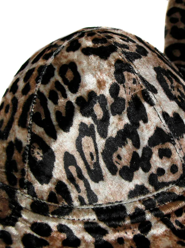 Leopard Pattern Push Up Bustier Crop Top Clubwear Spaghetti Straps Corset Bra Top