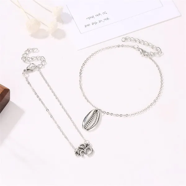 Letter shell Anklet JDC-AS-A25