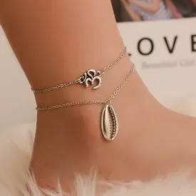 Letter shell Anklet JDC-AS-A25