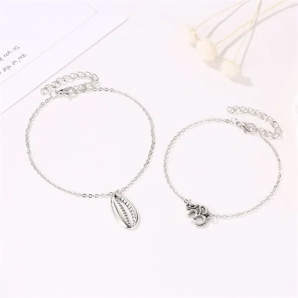Letter shell Anklet JDC-AS-A25