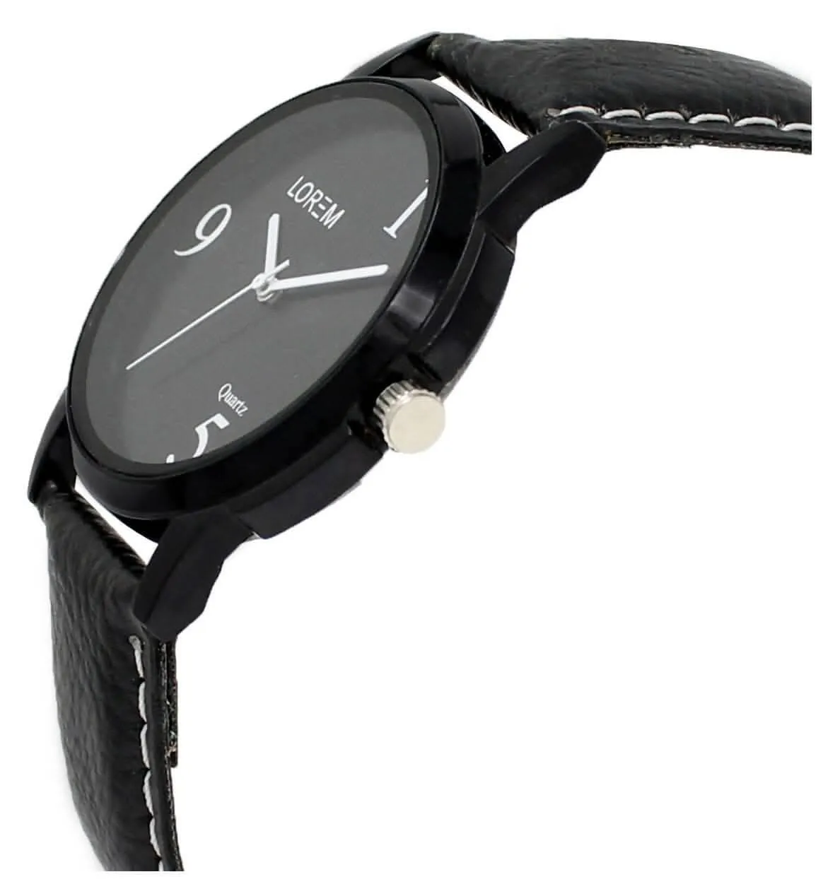 LOREM Black Glossy finish Analog Watch For Men LR06