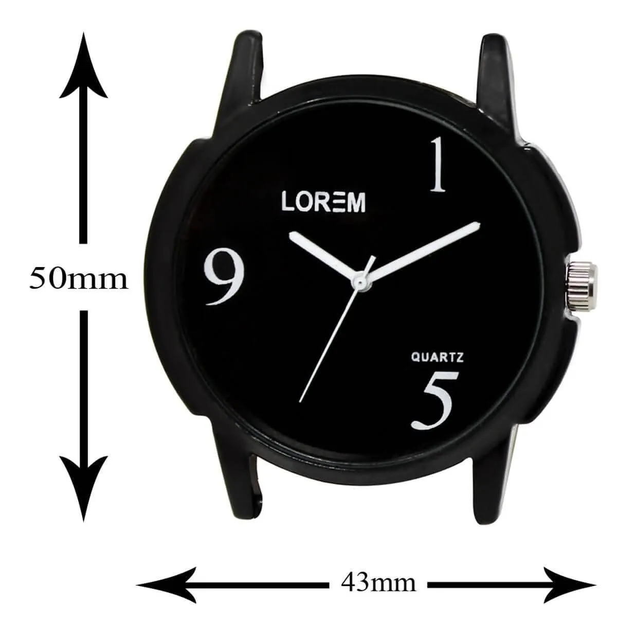 LOREM Black Glossy finish Analog Watch For Men LR06