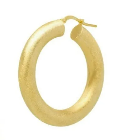 Matte 'Donut' Satin Hoop earrings - Gold