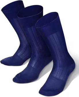 Men??s Ribbed Sheer Nylon Anklet Dress Socks - Soft, Breathable, Reinforced, No-Slip Comfort (3-Pack)