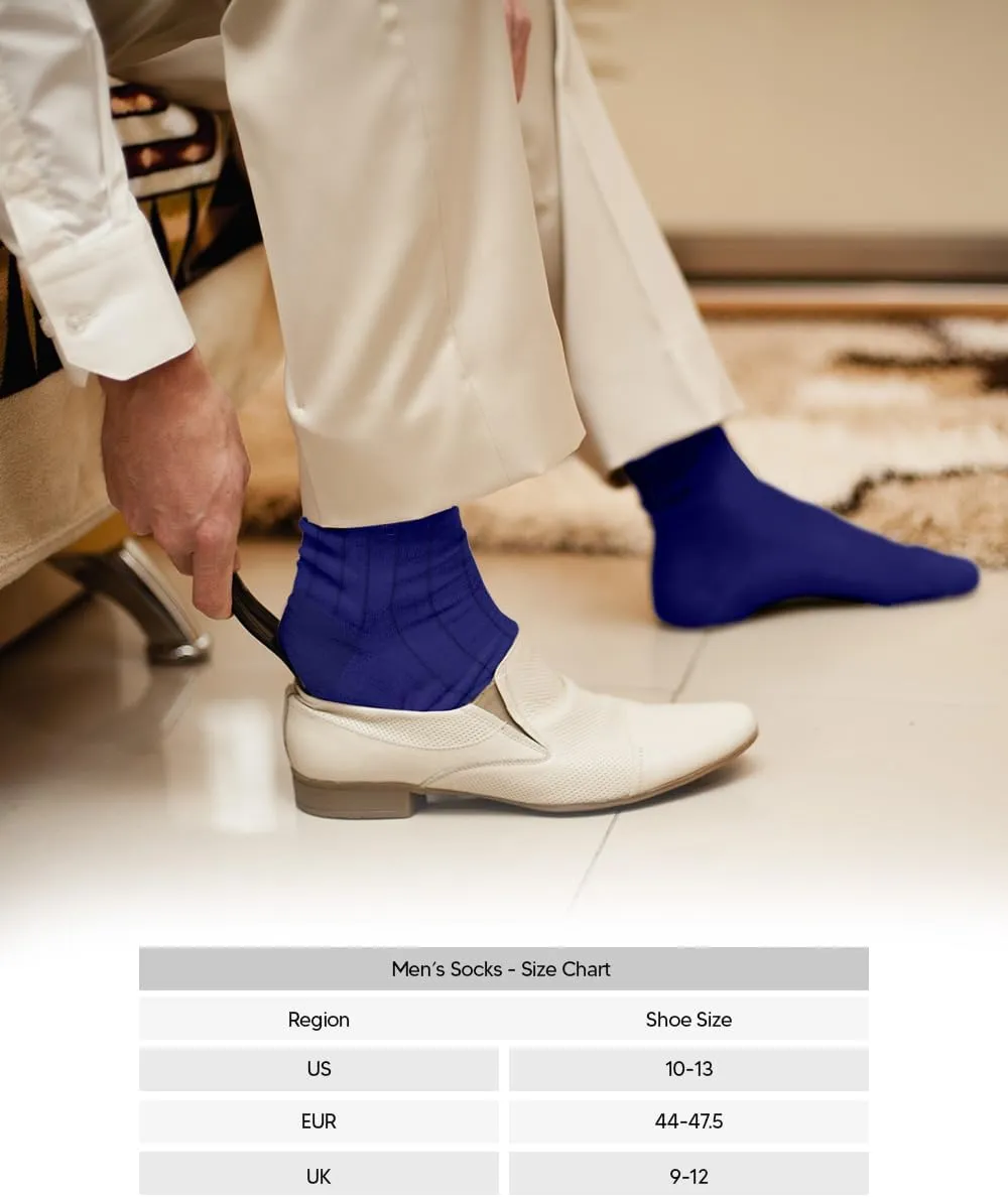Men??s Ribbed Sheer Nylon Anklet Dress Socks - Soft, Breathable, Reinforced, No-Slip Comfort (3-Pack)