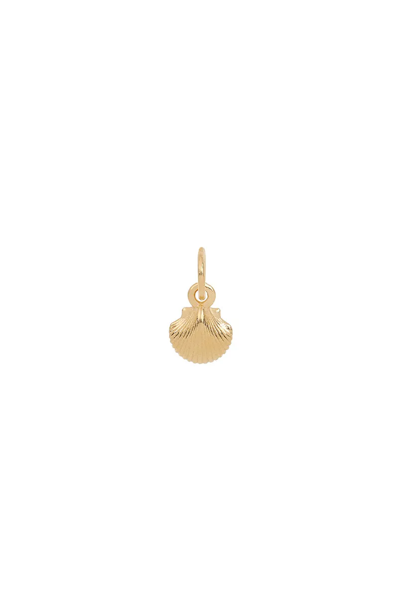 Mini Mermaid Shell Pendant - Gold
