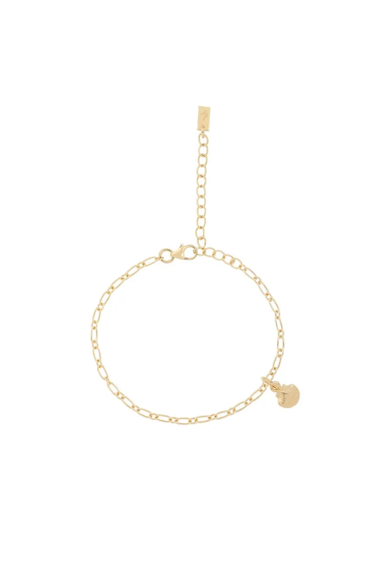 Mini Mermaid Shell Pendant - Gold