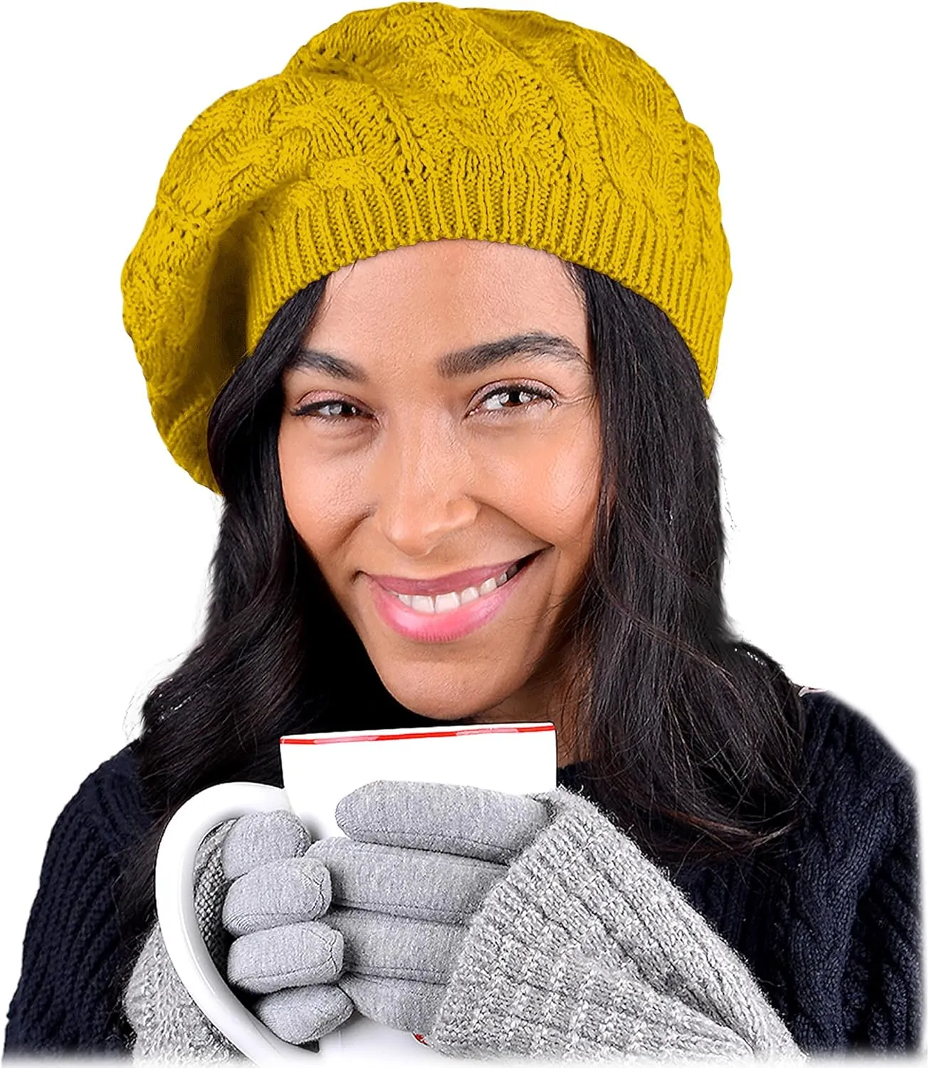 Nollia Soft Knit Solid Color Beanie, Chic, and Lightweight Crochet Knitted Style Beanie Hat for Women, One Size Slouchy Hat