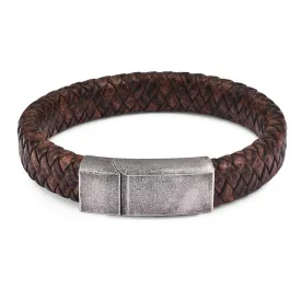 Olaf Vintage Braided Leather Bracelet