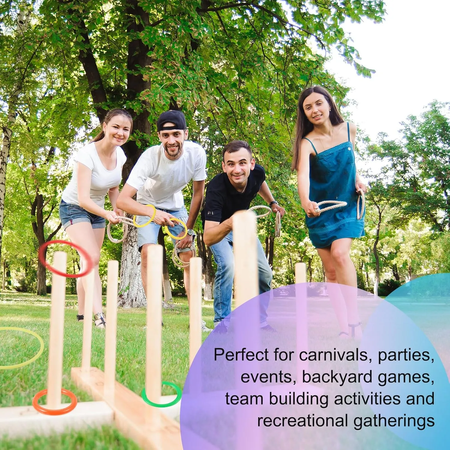 PATIKIL Plastic Ring-Toss Rings for Bottles, Carnival Rings Plastic Hoop for Speed and Agility Practice Outdoor Party Favor