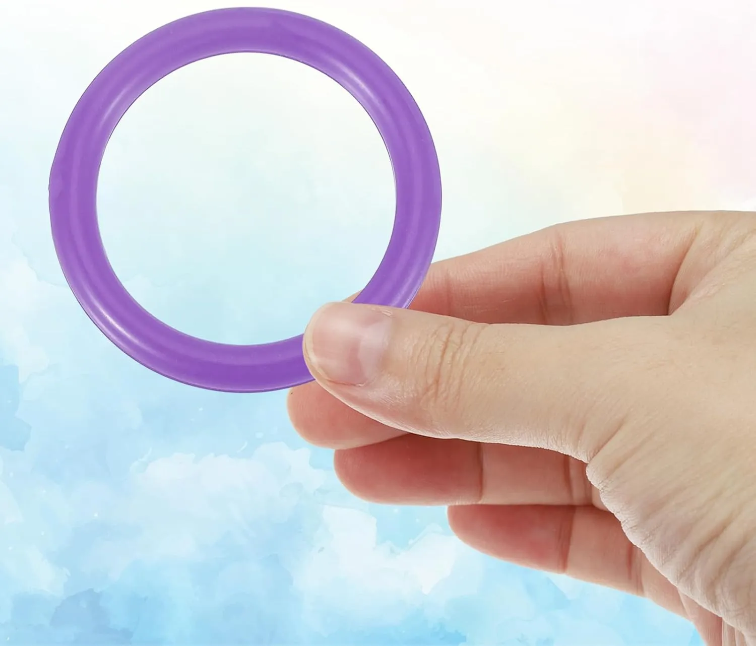 PATIKIL Plastic Ring-Toss Rings for Bottles, Carnival Rings Plastic Hoop for Speed and Agility Practice Outdoor Party Favor