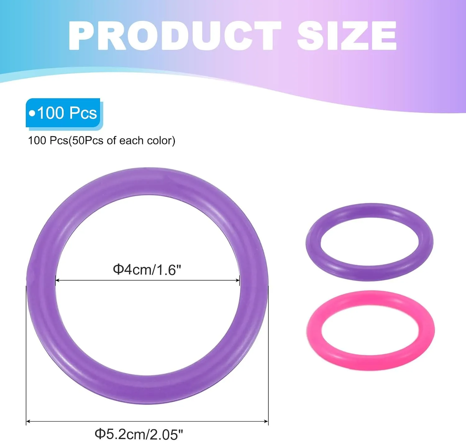 PATIKIL Plastic Ring-Toss Rings for Bottles, Carnival Rings Plastic Hoop for Speed and Agility Practice Outdoor Party Favor