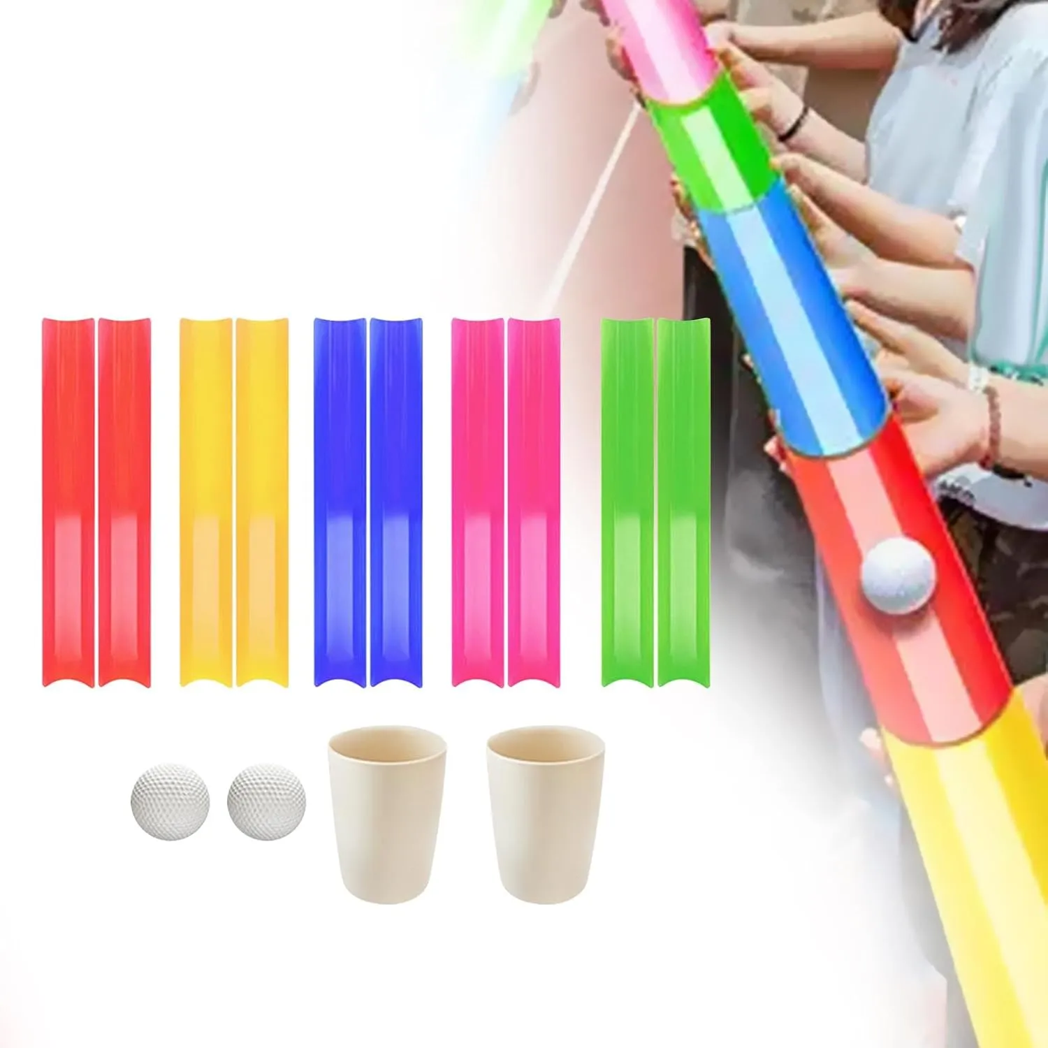 Pipeline Team Building Challenge Game, Outdoor Children Sports, Field Day Game for Outdoor, Backyard, Yard, L 5.5cm Width