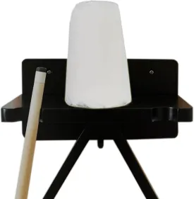 Pool Cue Stick Claw Holder Hold 2 Billiard Cues, Cone Chalk Holder with Ball Rack Wall Mount, Pool Stick Holder Storage Accessories (Black)