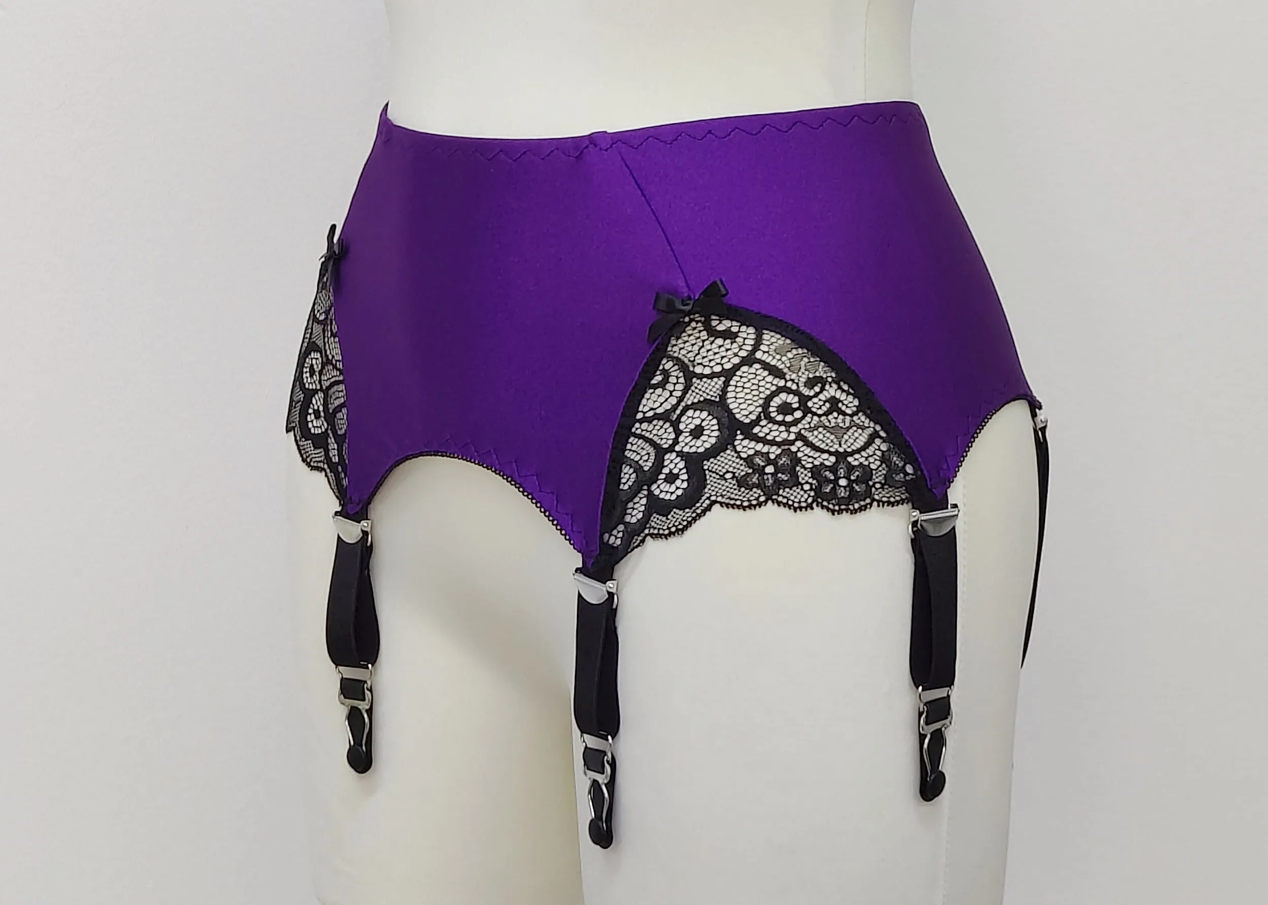Purple SCARLETT Garter Belt size S