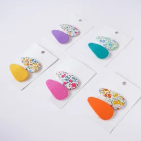 Retro Floral Hair Clips