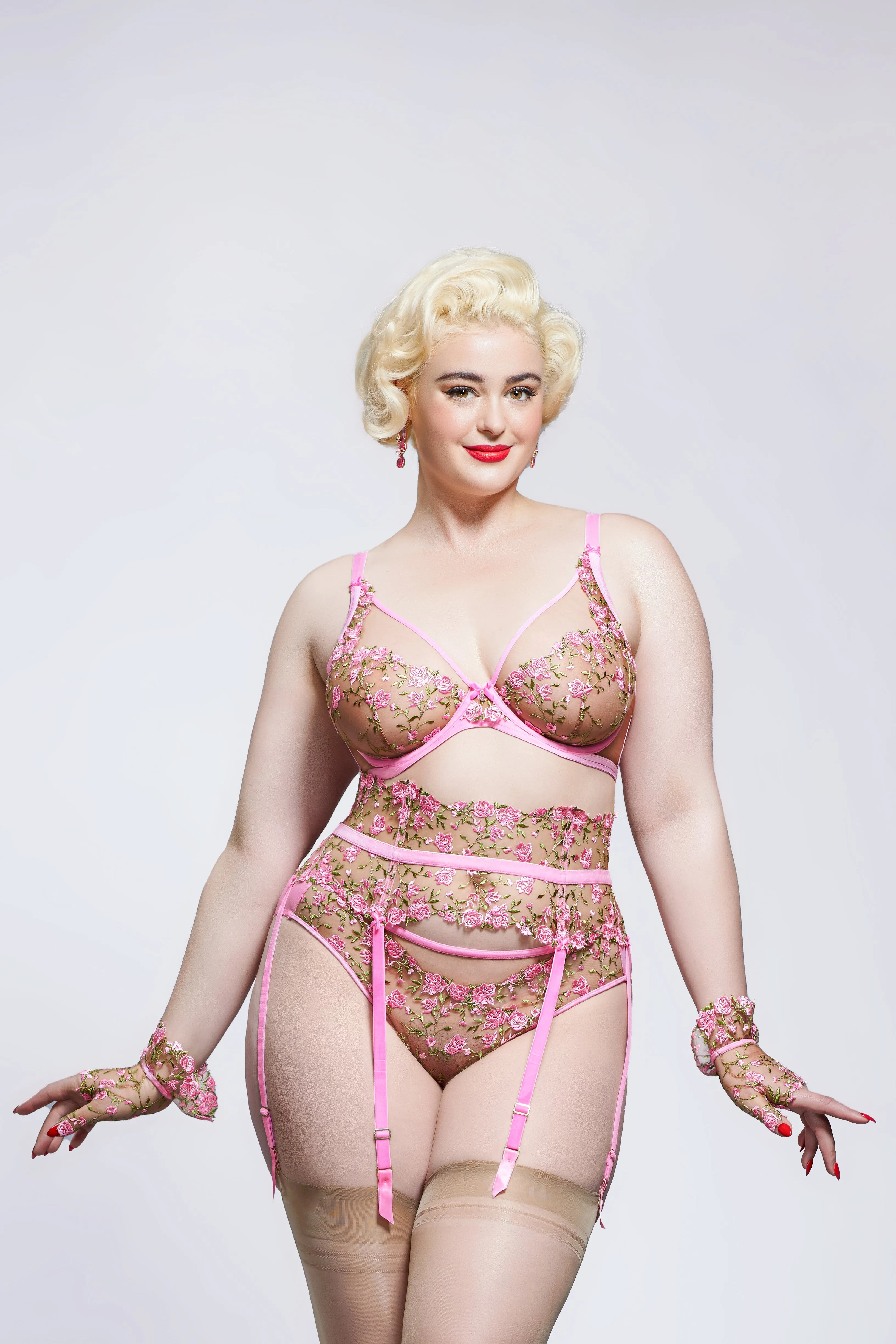 Rosewyn Six Strap Suspender Belt By Dita Von Teese Lingerie - sizes L-3X