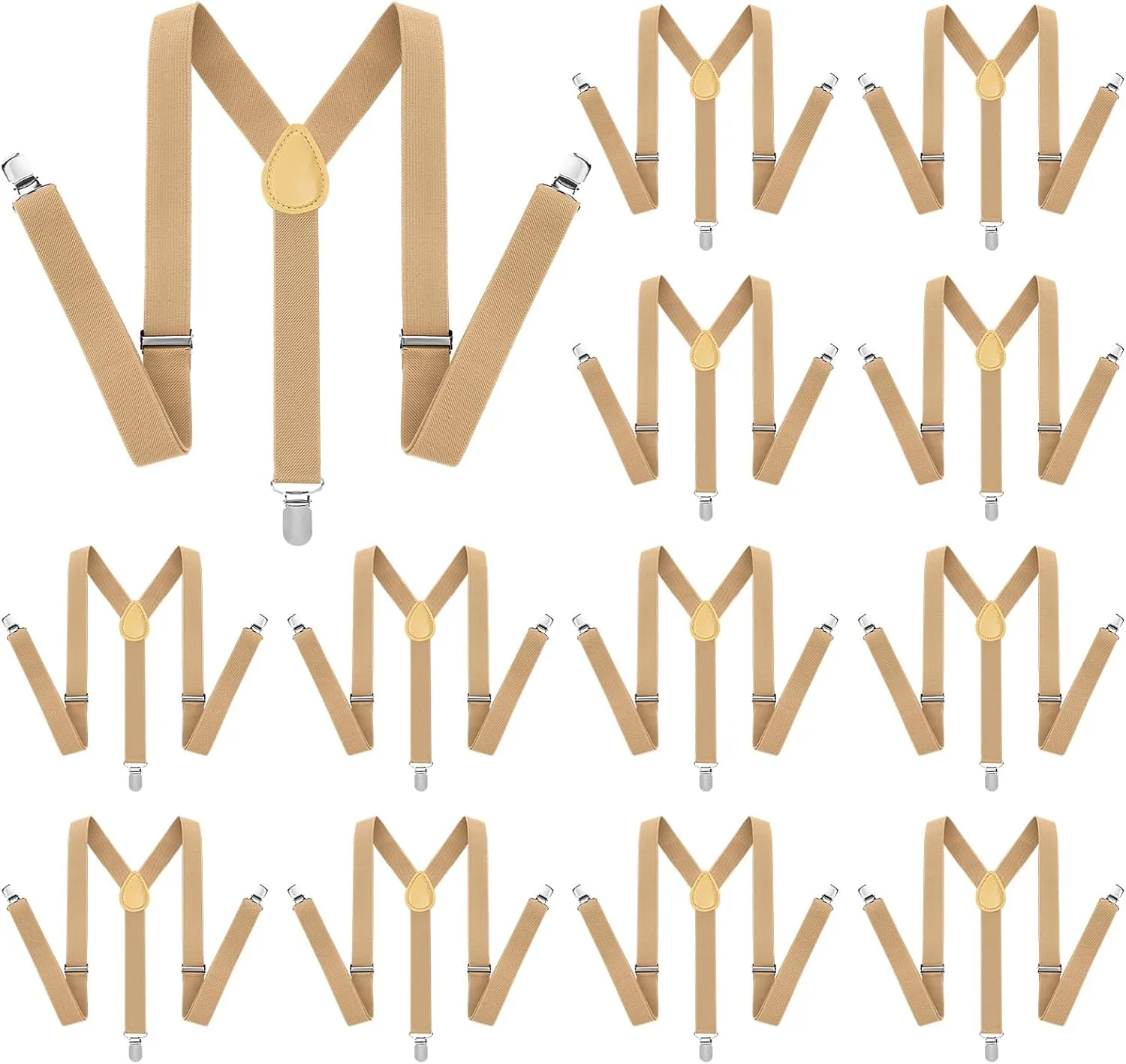 Seematn 12Pcs Halloween Suspenders for Men Adjustable Suspender Elastic Y Back Style Suspenders for Men Costume Accessories