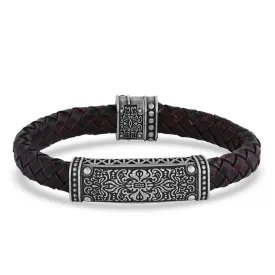 Silver Artistry Leather Bracelet by Montana Silversmiths