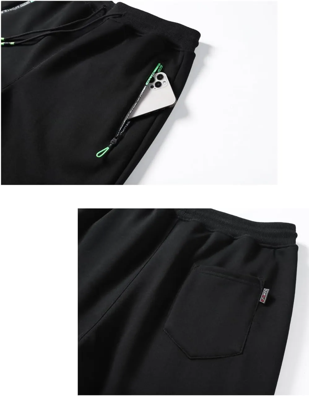 STICKON Mens Sherpa Lined Sweatpants Winter Warm Fleece Pants