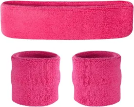 Suddora Sweatbands for Kids, Moisture Wicking 2 Wristbands and 1 Headband Set, Soft and Skin-Friendly Fabric, Moisture-Wicking Athletic Sweat Bands for Basketball, Baseball, Soccer