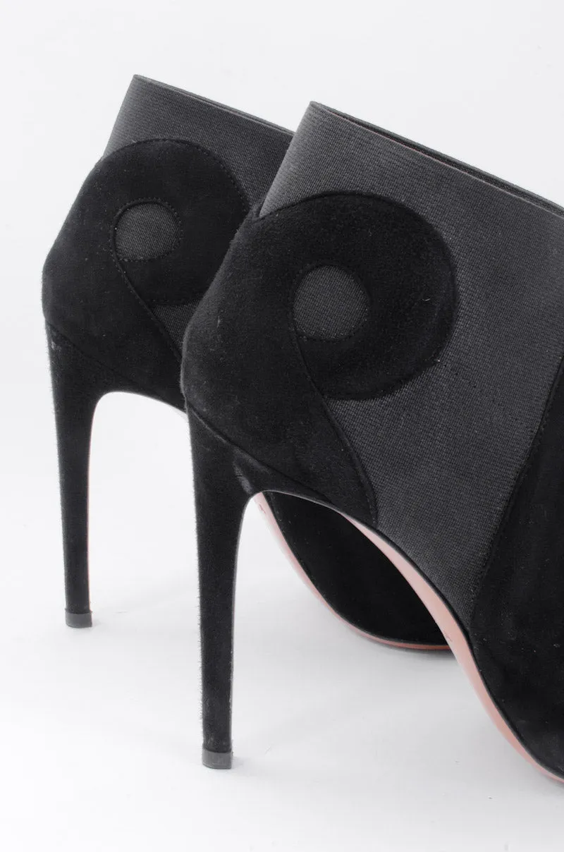 SUEDE SWIRL ANKLE BOOTS