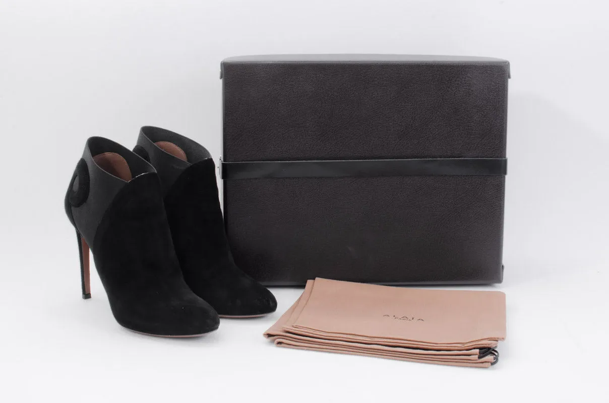 SUEDE SWIRL ANKLE BOOTS