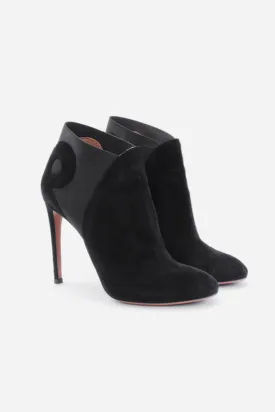 SUEDE SWIRL ANKLE BOOTS