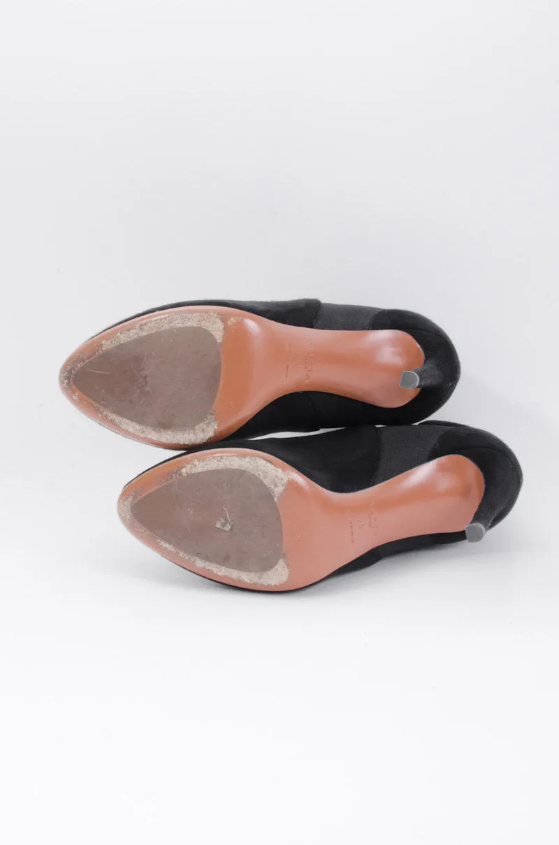 SUEDE SWIRL ANKLE BOOTS