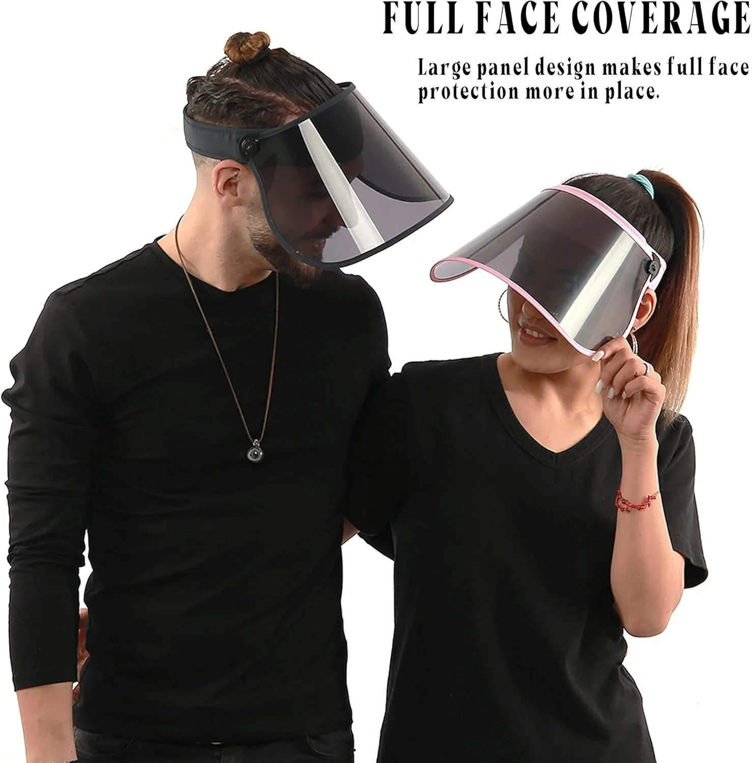 Sun Visors Hat Women Roll up Adjustable Outdoors Wide Brim Clear Visor Cap