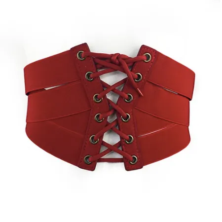 Tie Front Classic Corset Elastic Belt