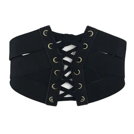 Tie Front Classic Corset Elastic Belt