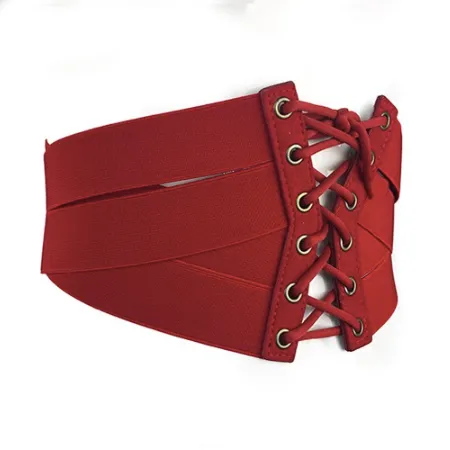 Tie Front Classic Corset Elastic Belt