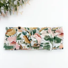 Top Knot Headband - Sunset Floral - Newborn to Adult