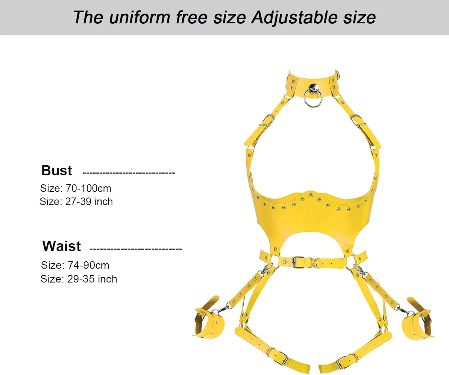 Waist Garter belt Punk Full body harness for women Photography Dance Rock Halloween Leather cage Chest strap set