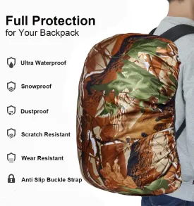 Waterproof Backpack Rain Cover with Anti Slip Buckle Strap for Camping, Hiking, Traveling, Hunting, Biking, 15-80L