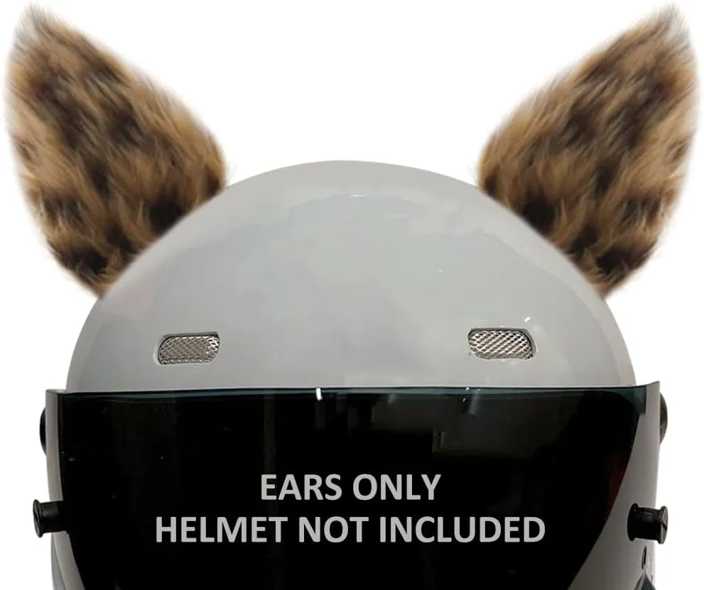 WAYUTO Ear Helmet Accessories Self Adhesive Detachable Fun Helmet Cover Retrofit Decor for Snowboarding Skiing Motorcycle Scooter Biking Cycling Skating Helmet Kid & Adult Helmet not Included