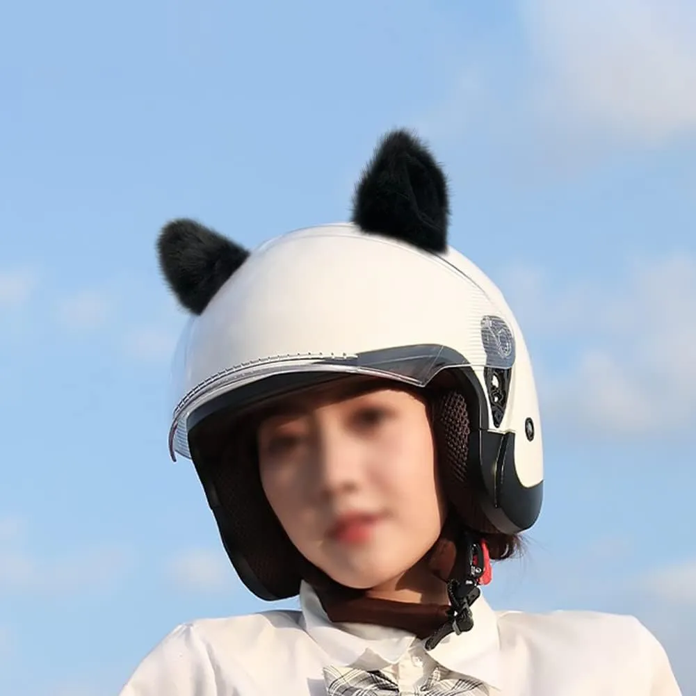 WAYUTO Ear Helmet Accessories Self Adhesive Detachable Fun Helmet Cover Retrofit Decor for Snowboarding Skiing Motorcycle Scooter Biking Cycling Skating Helmet Kid & Adult Helmet not Included