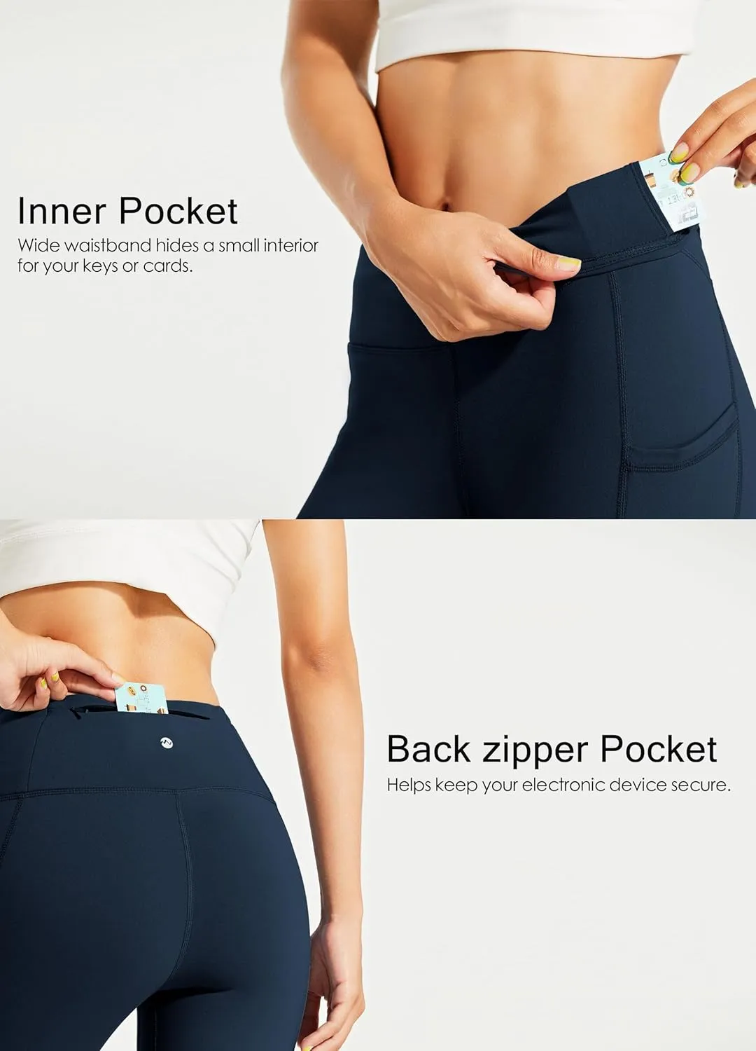 Willit Women's Fleece Lined Leggings Water Resistant Winter Pants Thermal High Waisted Yoga Hiking Running Tights Pockets